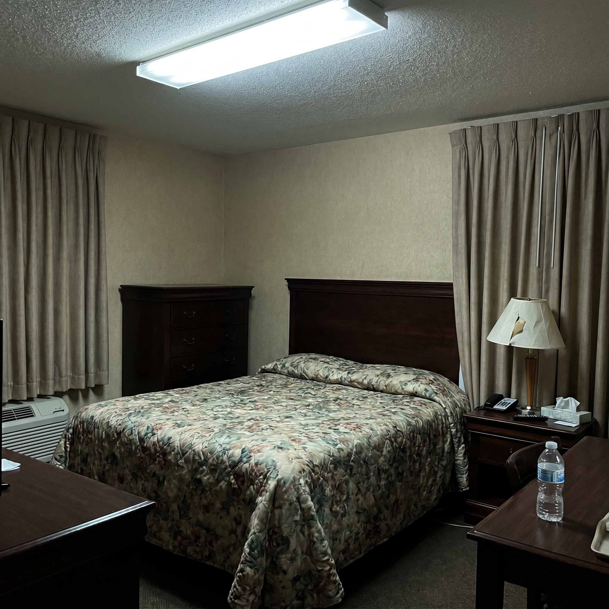 Guest room as listed, before restaging